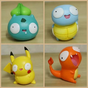 Planet Gates Pokemon Fool Stupid Pikachu Bulbasaur Charmander Squirtle Cute Figure Collection Model Toys