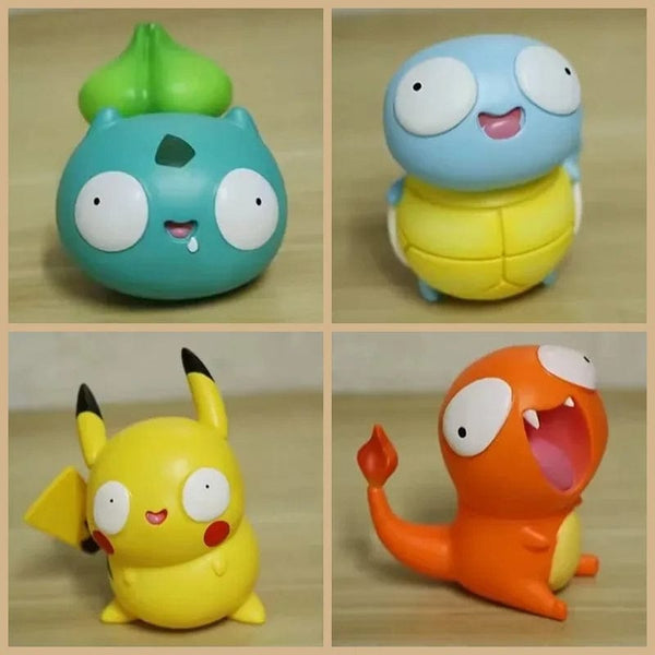 Planet Gates Pokemon Fool Stupid Pikachu Bulbasaur Charmander Squirtle Cute Figure Collection Model Toys