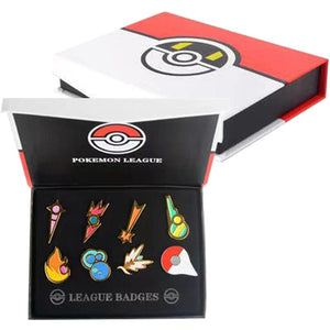 Planet Gates Pokemon Gym Badges Kanto Johto Hoenn Sinnoh Unova Kalos League Region Pins Brooches Orange Islands Box Collection Pocket Monster