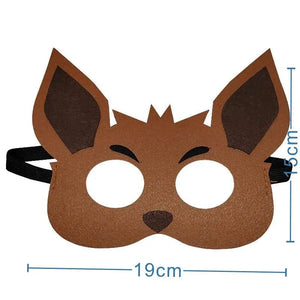 Planet Gates Pokemon-Mask-12PCS 12Pcs Pokemon Felt Mask Anime Cosplay Pikachu Eevee Eye Mask Kids Birthday Party Decoration Dress Up Masquerade Party Supplies