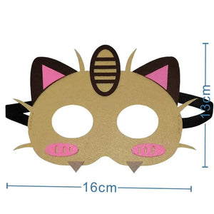 Planet Gates Pokemon-Mask-12PCS 12Pcs Pokemon Felt Mask Anime Cosplay Pikachu Eevee Eye Mask Kids Birthday Party Decoration Dress Up Masquerade Party Supplies