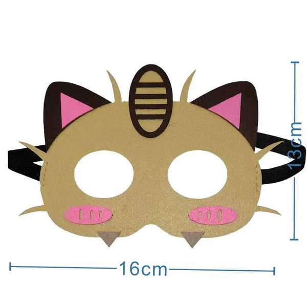 Planet Gates Pokemon-Mask-12PCS 12Pcs Pokemon Felt Mask Anime Cosplay Pikachu Eevee Eye Mask Kids Birthday Party Decoration Dress Up Masquerade Party Supplies