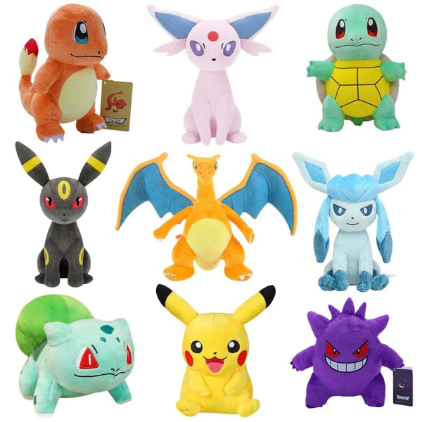 Planet Gates Pokemon Plush Stuff Toy Pikachu Charizard Doll Gengar Squirtle Plush Doll Espeon Glaceon Umbreon Soft Cartoon Toys Kids Gift