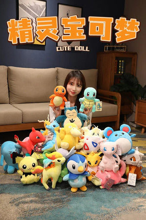 Planet Gates Pokemon Plush Stuff Toy Pikachu Charizard Doll Gengar Squirtle Plush Doll Espeon Glaceon Umbreon Soft Cartoon Toys Kids Gift
