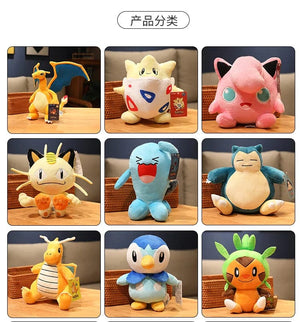 Planet Gates Pokemon Plush Stuff Toy Pikachu Charizard Doll Gengar Squirtle Plush Doll Espeon Glaceon Umbreon Soft Cartoon Toys Kids Gift