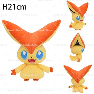 Planet Gates Pokemon Plush Tepig Victini Snivy Emolga Scorbunny Yamper Raboot Alolan Marowak Sleeping Vaporeon Smoliv Lechonk Stuffed Toys