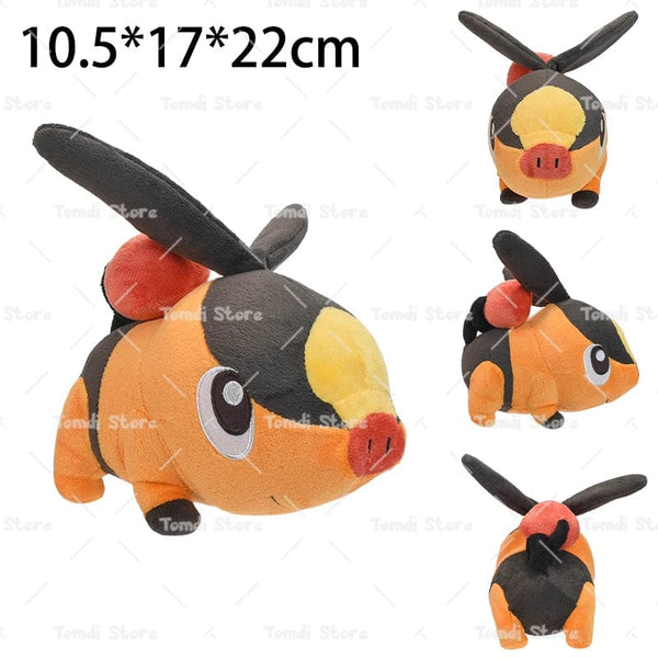 Planet Gates Pokemon Plush Tepig Victini Snivy Emolga Scorbunny Yamper Raboot Alolan Marowak Sleeping Vaporeon Smoliv Lechonk Stuffed Toys