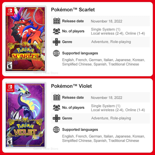 Planet Gates Pokemon Violet / CHINA Pokémon Nintendo Switch Game Pokemon Pearl Diamond Sword Shield Pokémon Arceus Scarlet Violet Pikachu Lets Go Physical Game Card