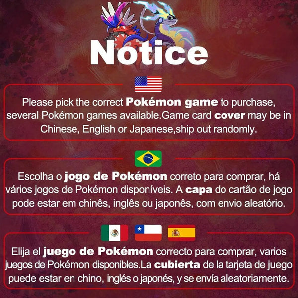 Planet Gates Pokemon Violet / CHINA Pokémon Nintendo Switch Game Pokemon Pearl Diamond Sword Shield Pokémon Arceus Scarlet Violet Pikachu Lets Go Physical Game Card