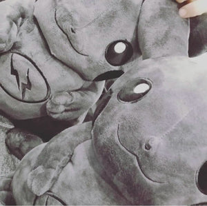 Planet Gates Pokemon X Fragment 30CM Anime Character Dark Pikachu Doll Kawaii Pop Doll Black Pikachu Pillow Birthday Gift Female