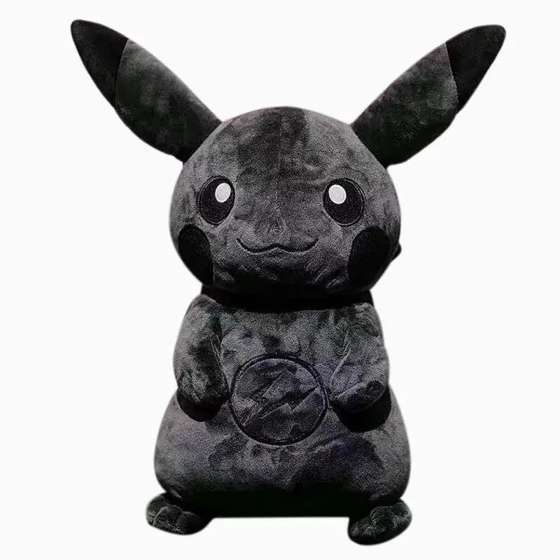 Planet Gates Pokemon X Fragment 30CM Anime Character Dark Pikachu Doll Kawaii Pop Doll Black Pikachu Pillow Birthday Gift Female