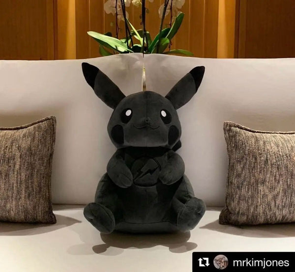 Planet Gates Pokemon X Fragment 30CM Anime Character Dark Pikachu Doll Kawaii Pop Doll Black Pikachu Pillow Birthday Gift Female