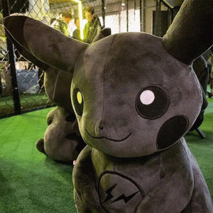 Planet Gates Pokemon X Fragment 30CM Anime Character Dark Pikachu Doll Kawaii Pop Doll Black Pikachu Pillow Birthday Gift Female