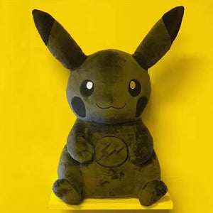 Planet Gates Pokemon X Fragment 30CM Anime Character Dark Pikachu Doll Kawaii Pop Doll Black Pikachu Pillow Birthday Gift Female