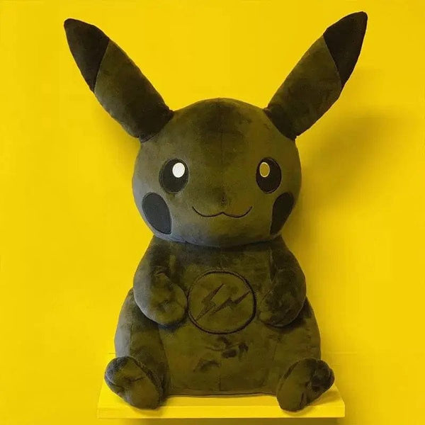 Planet Gates Pokemon X Fragment 30CM Anime Character Dark Pikachu Doll Kawaii Pop Doll Black Pikachu Pillow Birthday Gift Female