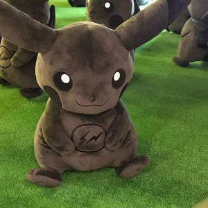 Planet Gates Pokemon X Fragment 30CM Anime Character Dark Pikachu Doll Kawaii Pop Doll Black Pikachu Pillow Birthday Gift Female