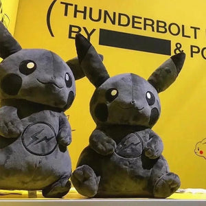 Planet Gates Pokemon X Fragment 30CM Anime Character Dark Pikachu Doll Kawaii Pop Doll Black Pikachu Pillow Birthday Gift Female