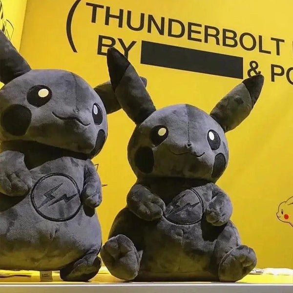 Planet Gates Pokemon X Fragment 30CM Anime Character Dark Pikachu Doll Kawaii Pop Doll Black Pikachu Pillow Birthday Gift Female