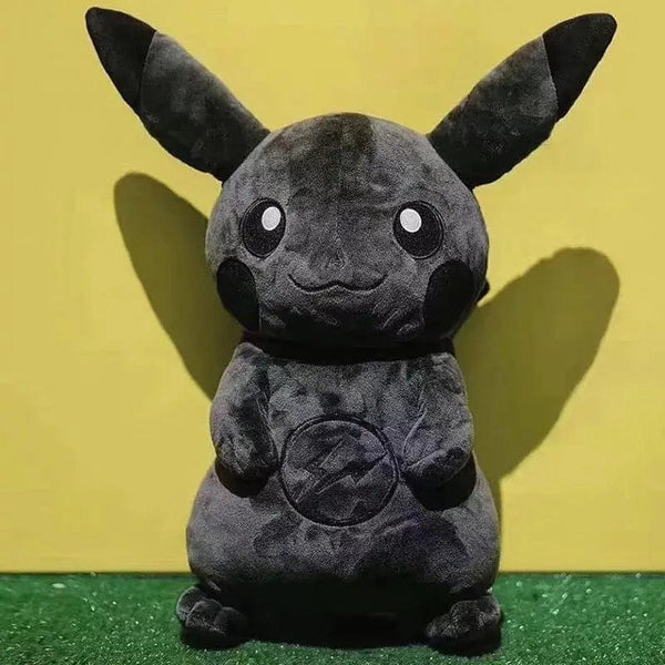 Planet Gates Pokemon X Fragment 30CM Anime Character Dark Pikachu Doll Kawaii Pop Doll Black Pikachu Pillow Birthday Gift Female