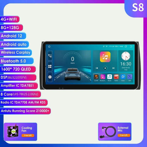 Planet Gates Poland / 10.33inch S8 8GB 128GB Android 12 Car Multimedia Player 9 Inch Navigation For BMW E39 E53 M5 1995-2003 Radio Stereo BT GPS Wifi DSP SWC AM FM