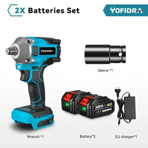 Planet Gates Poland / EU / 2xBattery Set A Yofidra 1000N.m 20V Brushless Electric Impact Wrench Cordless Wrench Socket 1/2 Inch Li-ion Battery For Makita 18V Battery