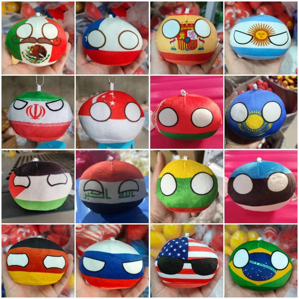 Planet Gates Polandball Pendant Country Balls 70 Styles 10cm Country Ball Plush Toys Halloween Decor Gift for KidsCountryball Stuffed Doll
