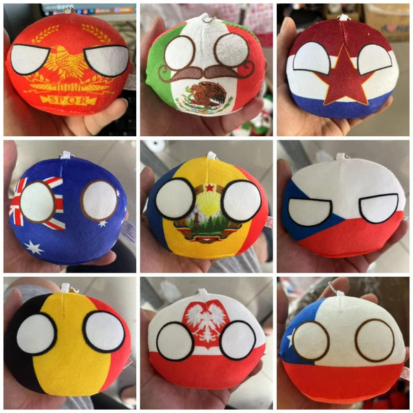 Planet Gates Polandball Pendant Country Balls 70 Styles 10cm Country Ball Plush Toys Halloween Decor Gift for KidsCountryball Stuffed Doll