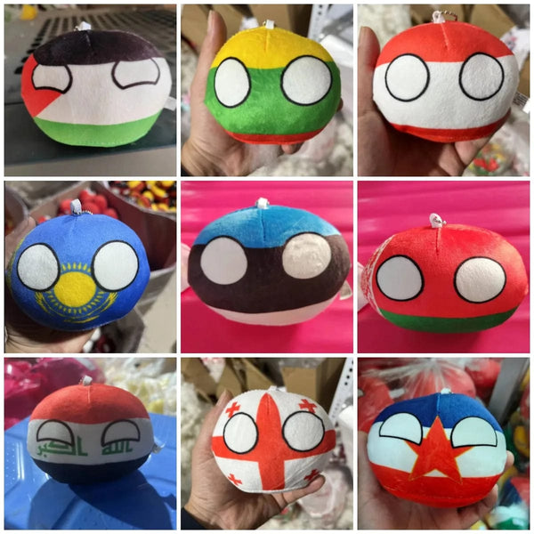 Planet Gates Polandball Pendant Country Balls 70 Styles 10cm Country Ball Plush Toys Halloween Decor Gift for KidsCountryball Stuffed Doll
