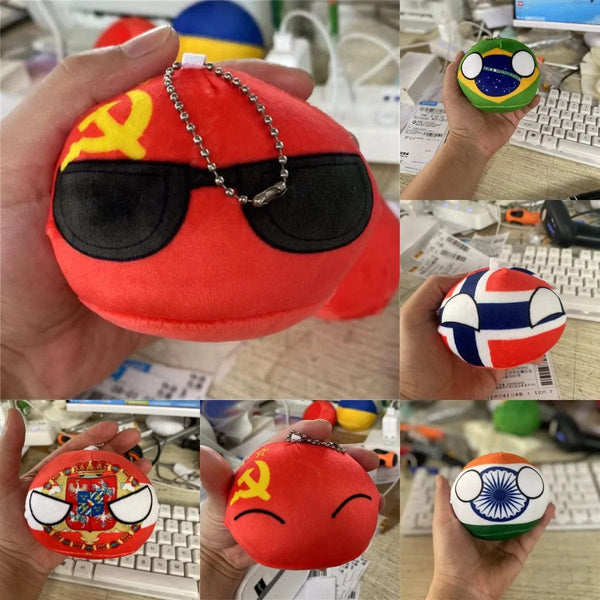 Planet Gates Polandball Pendant Country Balls 70 Styles 10cm Country Ball Plush Toys Halloween Decor Gift for KidsCountryball Stuffed Doll