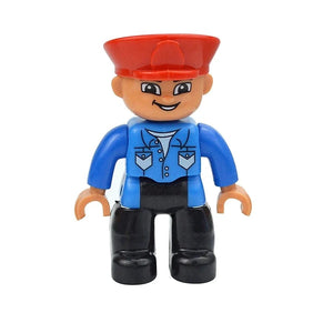 Planet Gates Police A Figures Dolls Big Size Building Blocks Family Action Workers Doctor Police Farmer Compatible Large Bricks Duploes Kid Toys