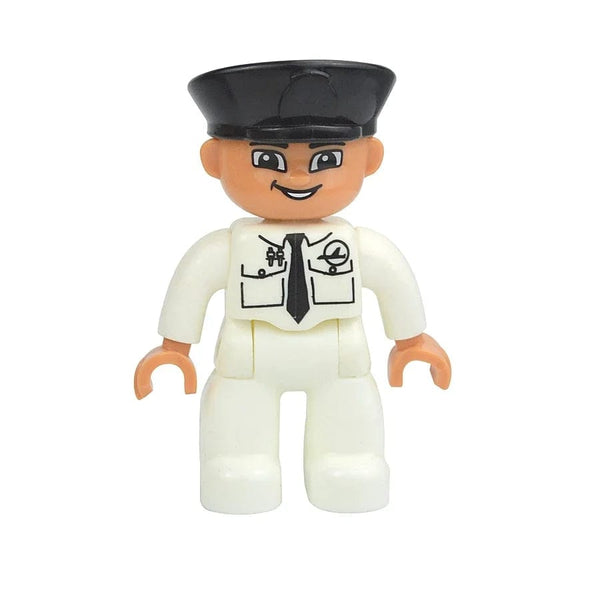 Planet Gates Police B Figures Dolls Big Size Building Blocks Family Action Workers Doctor Police Farmer Compatible Large Bricks Duploes Kid Toys