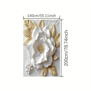 Planet Gates Polychrome / 140cm*200cm 1pc, 3D Floral Print Tablecloth (Polyester), Elegant Rose Pattern, Rectangular Dining Table Decor, Home Decor, Festive Table Linens, Washable And Reusable