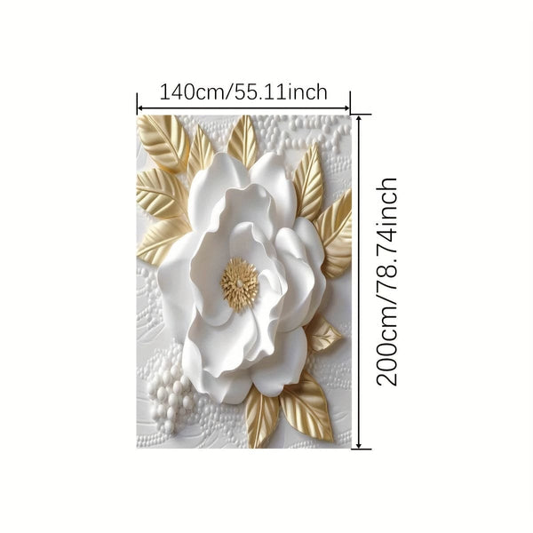 Planet Gates Polychrome / 140cm*200cm 1pc, 3D Floral Print Tablecloth (Polyester), Elegant Rose Pattern, Rectangular Dining Table Decor, Home Decor, Festive Table Linens, Washable And Reusable