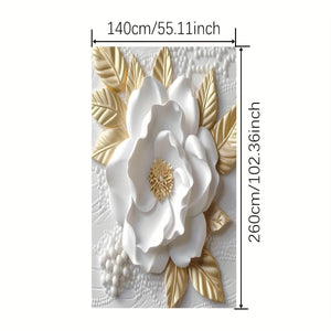 Planet Gates Polychrome / 140cm*260cm 1pc, 3D Floral Print Tablecloth (Polyester), Elegant Rose Pattern, Rectangular Dining Table Decor, Home Decor, Festive Table Linens, Washable And Reusable