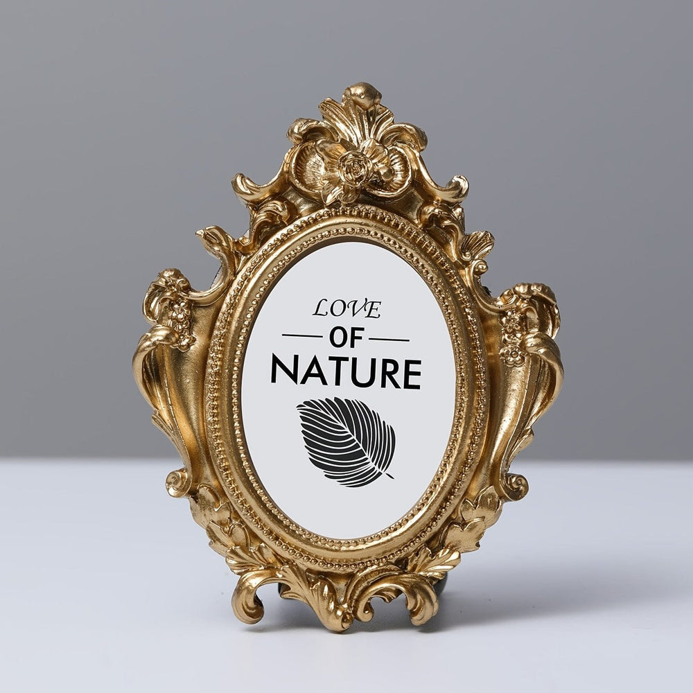 Planet Gates Polychrome 1pc, Retain The Billionaire Commemorative Photo Frame, Mini Vintage Photo Frame Miniature Golden Resin Frames Art Photo Frame Baroque Picture Frame Wall Hanging Antique Photo Frame For Salon Home Decor