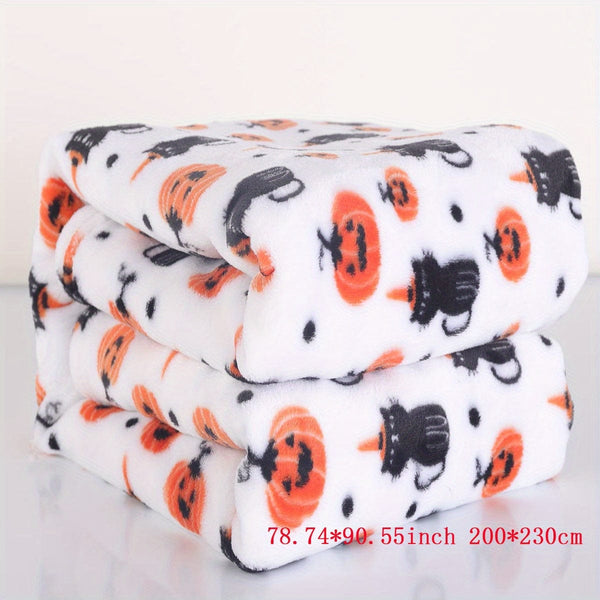 Planet Gates Polychrome / 200.0*230.0cm 1pc Cat Pumpkin Print Blanket, Soft Warm Throw Blanket Nap Blanket For Couch Sofa Office Bed Camping Travelling, Gift For Halloween Decor