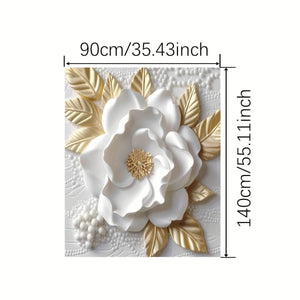 Planet Gates Polychrome / 90cm*140cm 1pc, 3D Floral Print Tablecloth (Polyester), Elegant Rose Pattern, Rectangular Dining Table Decor, Home Decor, Festive Table Linens, Washable And Reusable