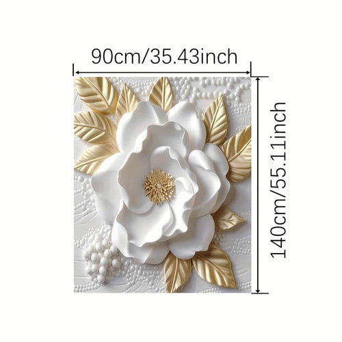 Planet Gates Polychrome / 90cm*140cm 1pc, 3D Floral Print Tablecloth (Polyester), Elegant Rose Pattern, Rectangular Dining Table Decor, Home Decor, Festive Table Linens, Washable And Reusable