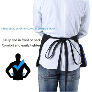 Planet Gates Polyester 1Pc Waist Apron With 3 Pockets, Polyester Apron, Adjustable Strap And Large Pockets Apron, Kitchen Cooking Baking Bib Apron, Chef Apron, 16.76cm/16.76cm