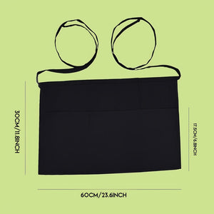 Planet Gates Polyester 1Pc Waist Apron With 3 Pockets, Polyester Apron, Adjustable Strap And Large Pockets Apron, Kitchen Cooking Baking Bib Apron, Chef Apron, 16.76cm/16.76cm