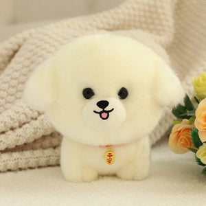 Planet Gates Pomeranian / 20cm ZU Kawaii Teddy Pets Lifelike Fluffy Puppy Soft Doll Cute Small Chow Pomeranian Corgi Yorkie Plush Toys with Charm Gift For Girl