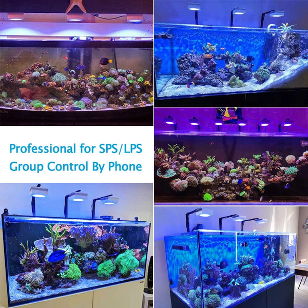 Planet Gates PopBloom RL90 WiFi Led Aquarium Light Reef Light Aquarium Tank Saltwater Coral Reef Growing Seawater Marine Aquarium Tank Lamp