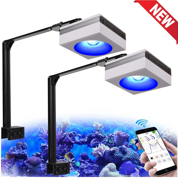Planet Gates PopBloom RL90 WiFi Led Aquarium Light Reef Light Aquarium Tank Saltwater Coral Reef Growing Seawater Marine Aquarium Tank Lamp