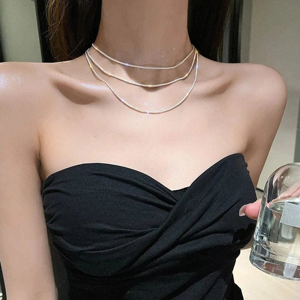 Planet Gates Popular Sparkling Necklace For Women Clavicle Chain Choker Fashion Jewelry Wedding Party Birthday Gift