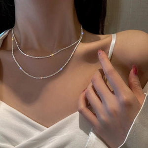 Planet Gates Popular Sparkling Necklace For Women Clavicle Chain Choker Fashion Jewelry Wedding Party Birthday Gift