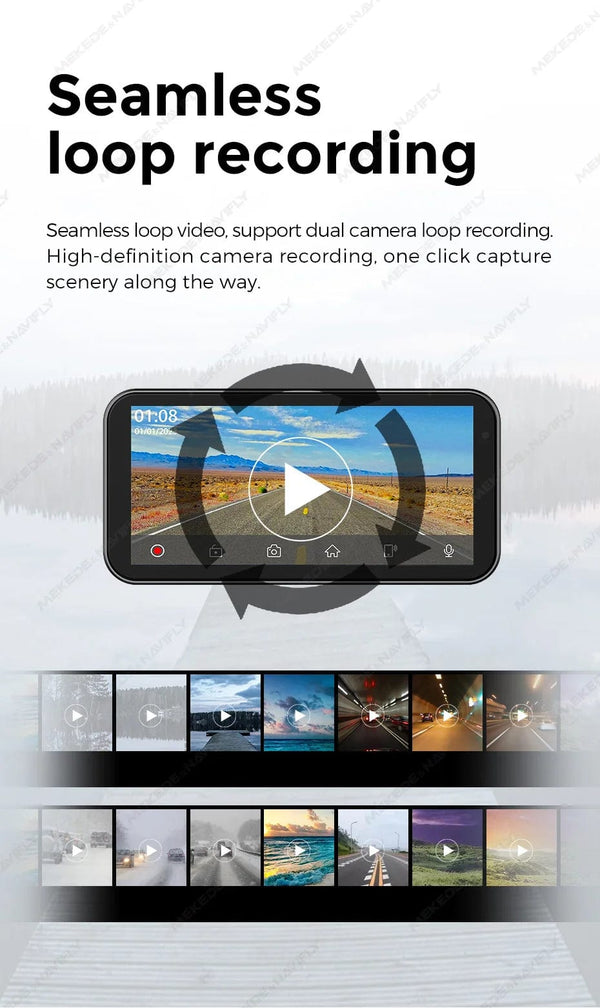 Planet Gates Portable 6.25 inch IP67 Waterproof Motorcycle GPS Navigation Wireless Carplay Android Auto DVR Drive Recorder Moto Monitor WIFI