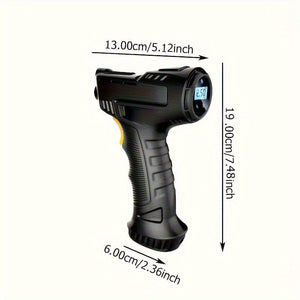 Planet Gates Portable Air Compressor Inflator Wireless & Handheld Pump With LED Light Suitable For Inflating Tires On Balls/Bicycles/Motorcycles/Cars