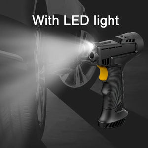 Planet Gates Portable Air Compressor Inflator Wireless & Handheld Pump With LED Light Suitable For Inflating Tires On Balls/Bicycles/Motorcycles/Cars