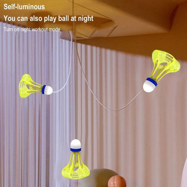 Planet Gates Portable Badminton Trainer Badminton Practice Robot Self-study Training Rebound Badminton Tool Professional Shuttlecock Supplies