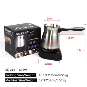 Planet Gates Portable Coffee Machine Electric Turkish Greek Coffee Maker Stainless Steel Machine Moka Pot Coffee Maker